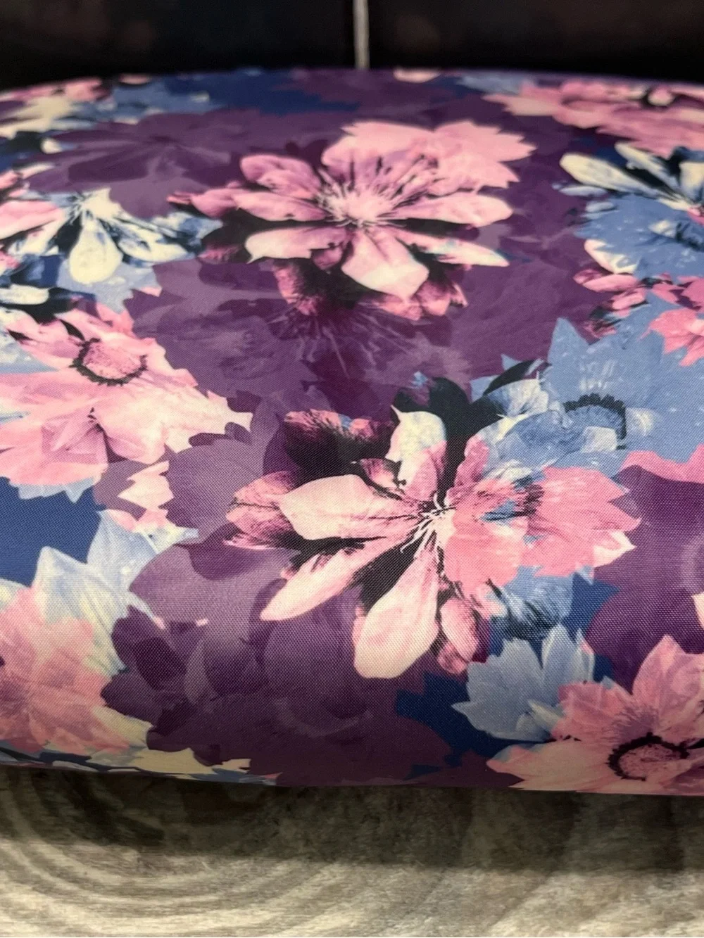Ellen Tracy Purple Floral Cosmetic Bag Trio